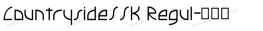 CountrysideSSK Regul字体转换